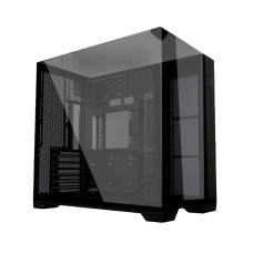 Lian Li O11 Vision Compact Tower Computer Case, Up to 360mm Radiator & 9x 120mm Fan Support, 1x 4mm & 1x 3mm Tempered Glass Panels, Steel & Aluminum Materials, Black | G99.O11VPX